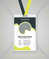 Modern and clean business id card template design. professional id card design template with a vector background. corporate modern business id card design template. Company employee id card template