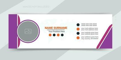 Creative or modern business email signature template or email footer and personal social media cover vector layout