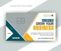 video thumbnail and business live stream promotion web banner template design vector