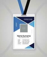 Modern and clean business id card template design. professional id card design template with a vector background. corporate modern business id card design template. Company employee id card template