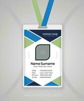 Modern and clean business id card template design. professional id card design template with a vector background. corporate modern business id card design template. Company employee id card template