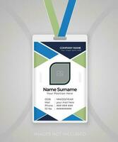 moderno y limpiar negocio carné de identidad tarjeta modelo diseño. profesional carné de identidad tarjeta diseño modelo con un vector antecedentes. corporativo moderno negocio carné de identidad tarjeta diseño modelo. empresa empleado carné de identidad tarjeta modelo