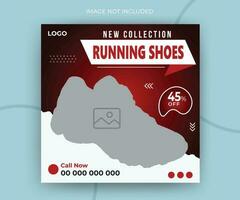 Exclusive shoes collection for timeline social media post web banner ads promotion template vector