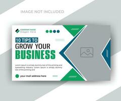 video thumbnail and business live stream promotion web banner template design vector