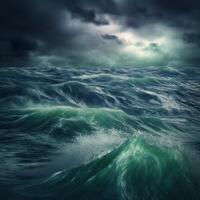 Strom in the ocean abstract background photo