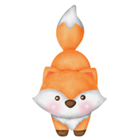 watercolor cute fox png