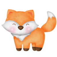 watercolor cute fox png