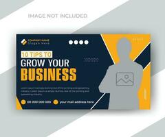 video thumbnail and business live stream promotion web banner template design vector