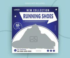 Exclusive sneakers shoes collection for timeline social media post web banner ads promotion template vector