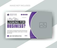 Business solution video thumbnail and social media web banner template design vector