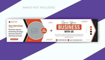 Business solutions agency timeline social media web banner template design vector