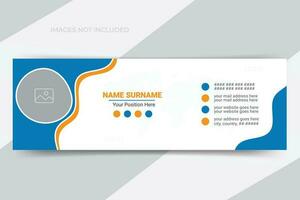 Clean and simple mail signature or mail footer template design vector