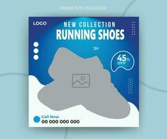 Exclusive shoes collection for timeline social media post web banner ads promotion template vector