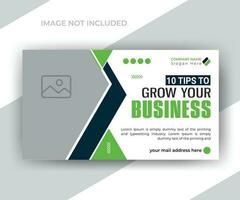 video thumbnail and business live stream promotion web banner template design vector