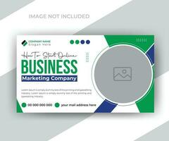 video thumbnail and business live stream promotion web banner template design vector