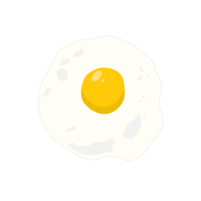 Illustration of a flat egg, sunny side up 24390781 PNG