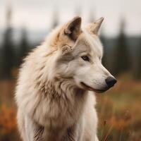 Beautiful alaskan tundra wolf photo