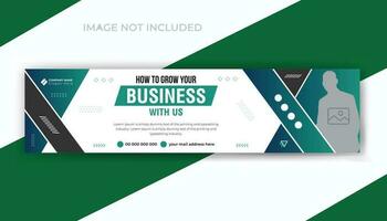 Grow your business social media timeline cover or promotion web banner template design vector