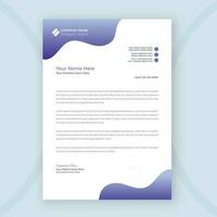 Clean and professional corporate company business letterhead template design with vector background