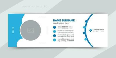 Clean and simple mail signature or mail footer template design vector