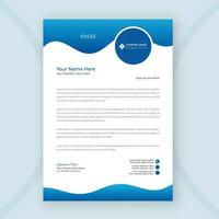 Clean and professional corporate company business letterhead template design with vector background