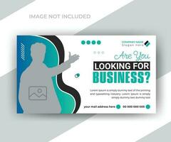 Corporate business and modern video thumbnail and social media web banner template vector