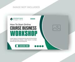 Video thumbnail or web banner template for your business promotions ads design vector