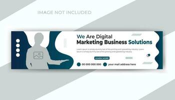 Modern business marketing agency social media timeline cover design or business conference web banner template vector