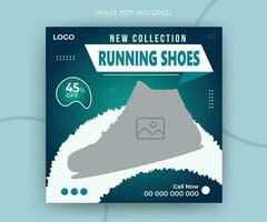 Exclusive shoes collection for timeline social media post web banner ads promotion template vector