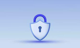 illustration lock security encryption safety vector icon 3d  symbols isolated on background