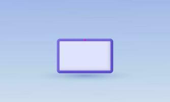 illustration creative style tablet mini camera 3d vector icon symbols isolated on background