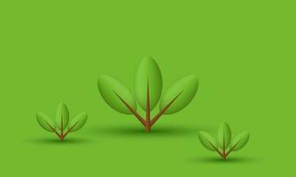 illustration creative leaf tree plant ecology bio natural 3d vector icon symbols isolated on background