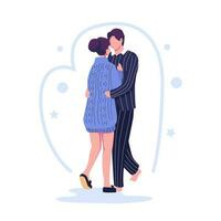 romántico relaciones plano estilo ilustración vector diseño