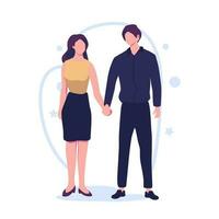 Romantic relationships flat style illustration vector design