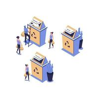 Eco lifestyle, zero waste life concept flat style isometric illustration vector design