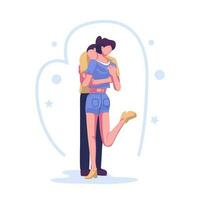 Romantic relationships flat style illustration vector design