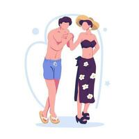 romántico relaciones plano estilo ilustración vector diseño