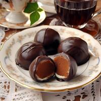 Chocolate candy with rum filling photo