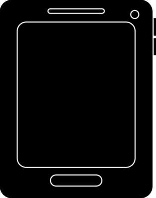 Illustration of a black and white smartphone.