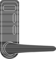 black and white digital door lock. vector