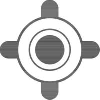 Flat style black and white helm. vector