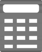 Isolated black and white calculator. vector