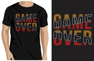 Game Over typography t-shirt design and template vector