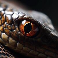 Cobra snake eye close up photo