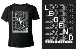 Legend since 1982 lettering typography t-shirt design and vector-template vector