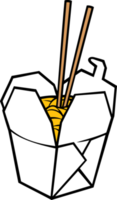 Chinese Fast Food Takeout Box PNG Illustration