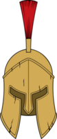 png ilustração do a antigo grego Guerreiro capacete
