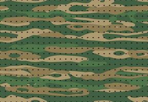 Military camouflage. Army camo textile texture, hunting green camouflaged fabric print vector seamless pattern