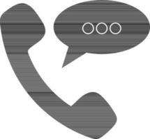 Talking by phone with speech bubble. vector