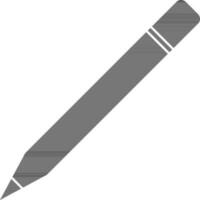 Illustration of a pencil in black and white color. vector